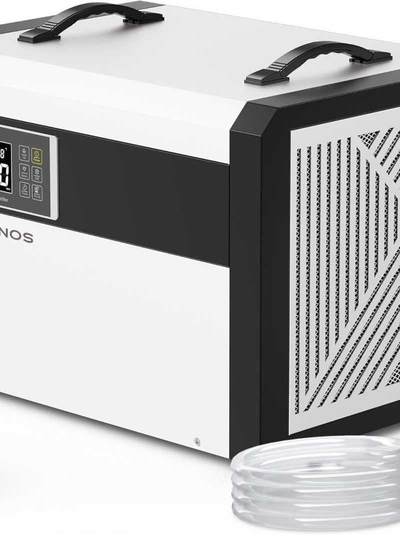 High-Capacity Moisture Eliminator for Basements – Kesnos 158-Pint Commercial Dehumidifier with Pump & 16.4ft Hose for 7500 Sq.Ft