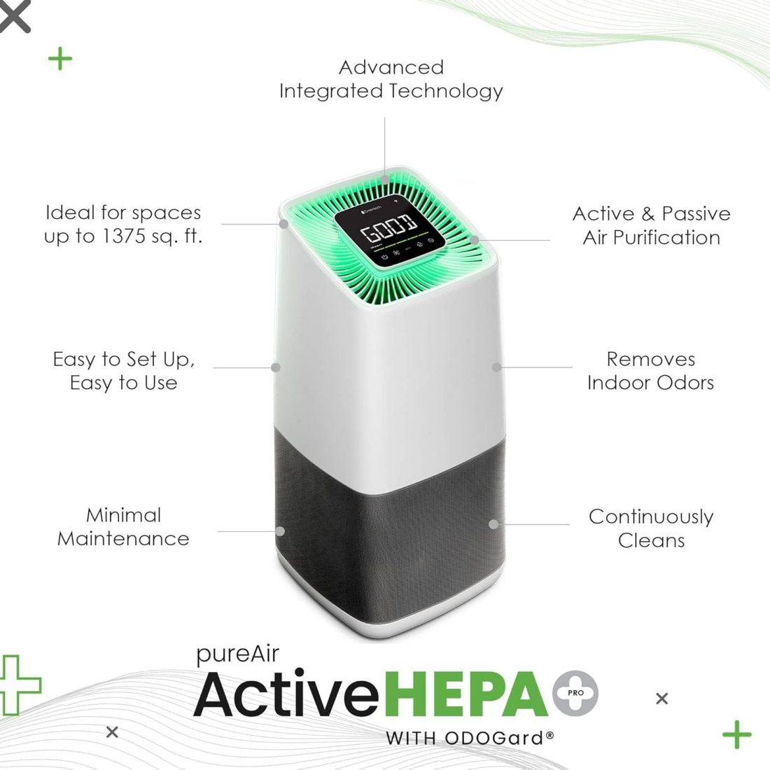 Greentech Environmental pureAir Active HEPA+ Pro with ODOGard – Odor Eliminator and Air Purifiers - Image 5