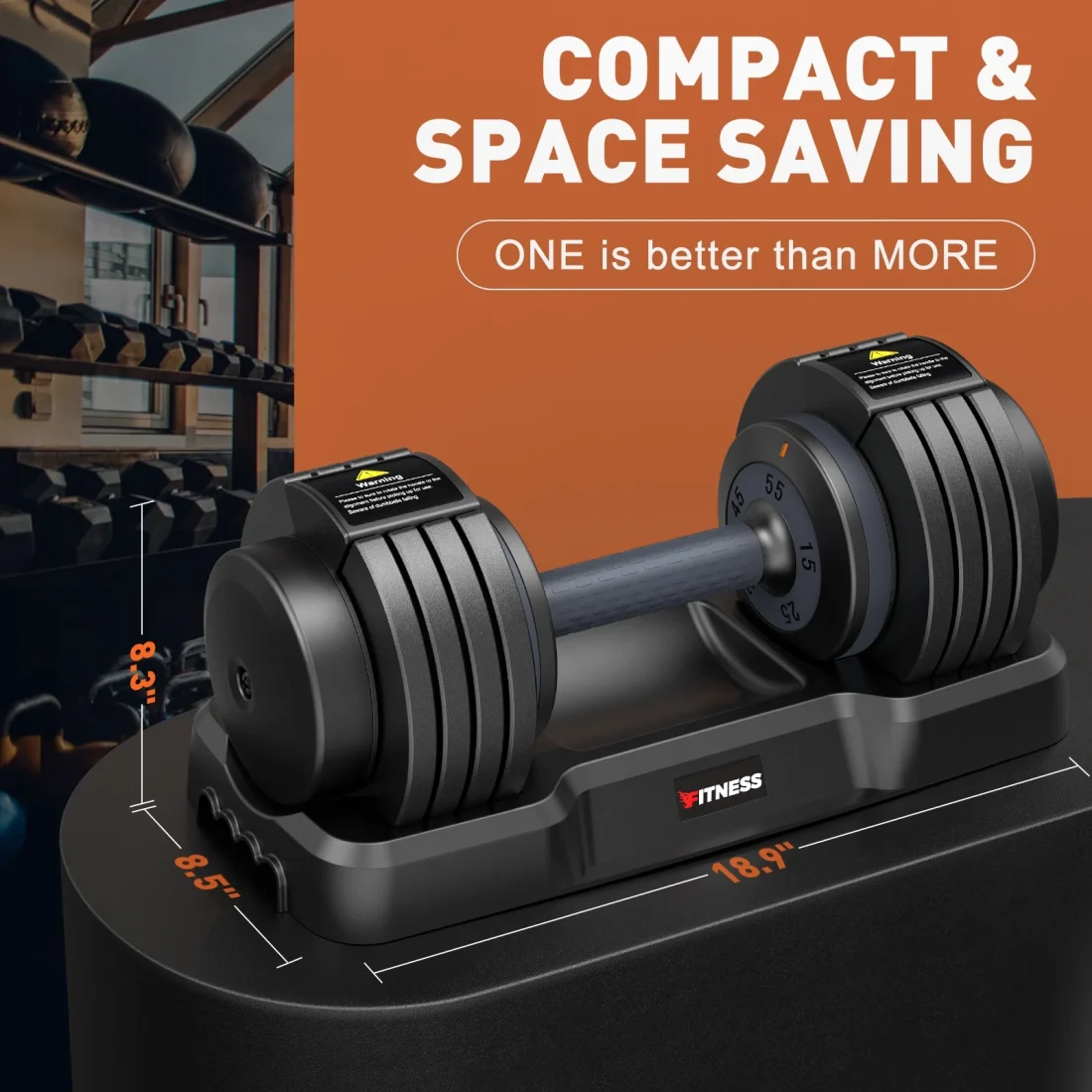GIKPAL 110(55lb*2) 5 in 1 Adjustable Dumbbell 55LB set of 2 Adjustable Free Weights Plates - Image 6