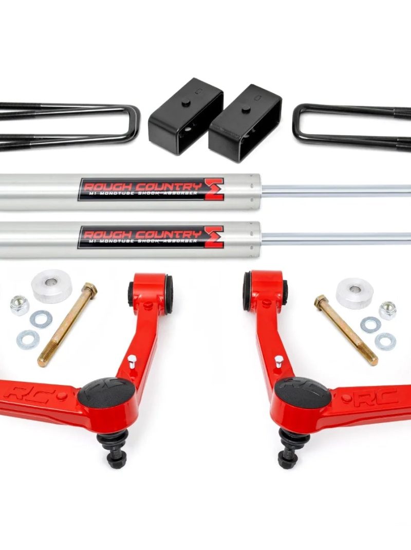 Rough Country 3.5" Bolt-On Lift Kit w/M1 Struts for 2005-2023 Tacoma - 74240RED