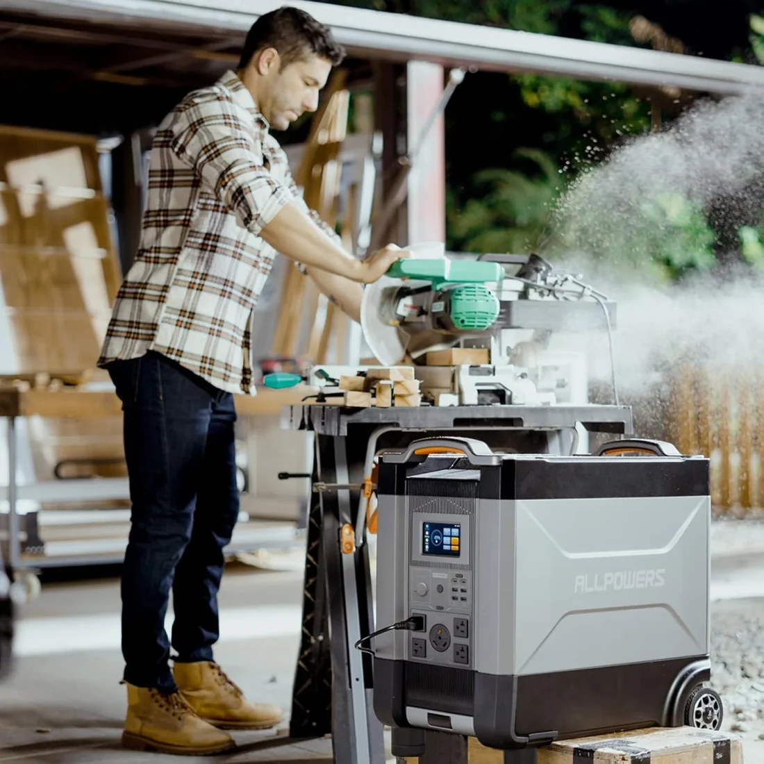 ALLPOWERS R4000 Portable Generator, 3600Wh LiFePO4 Battery, 3600 Watt, 30A RV Port, Voice Control - Image 4