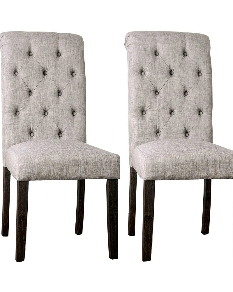 William's Home Furnishing Antique Black/Gray Alfred Side Chair