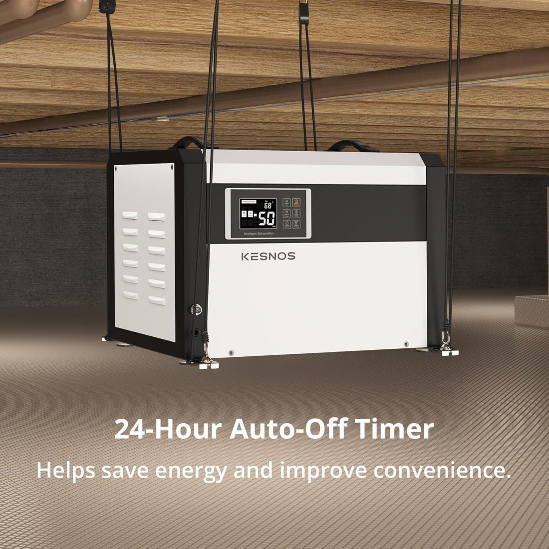 High-Capacity Moisture Eliminator for Basements – Kesnos 158-Pint Commercial Dehumidifier with Pump & 16.4ft Hose for 7500 Sq.Ft - Image 3