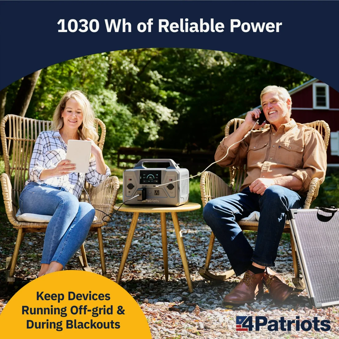 4Patriots Patriot Power Generator 1200 Silent, Fume-Free Solar Generator - Image 5