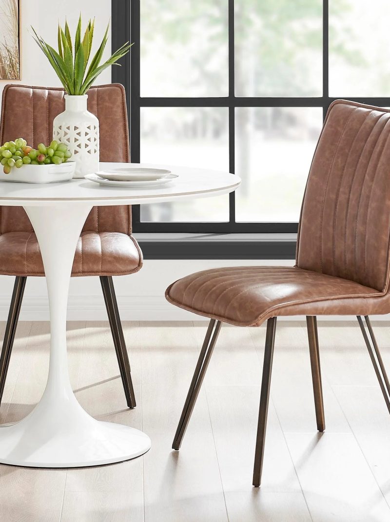 Reino PU Dining Side Chair, (Set of 2)