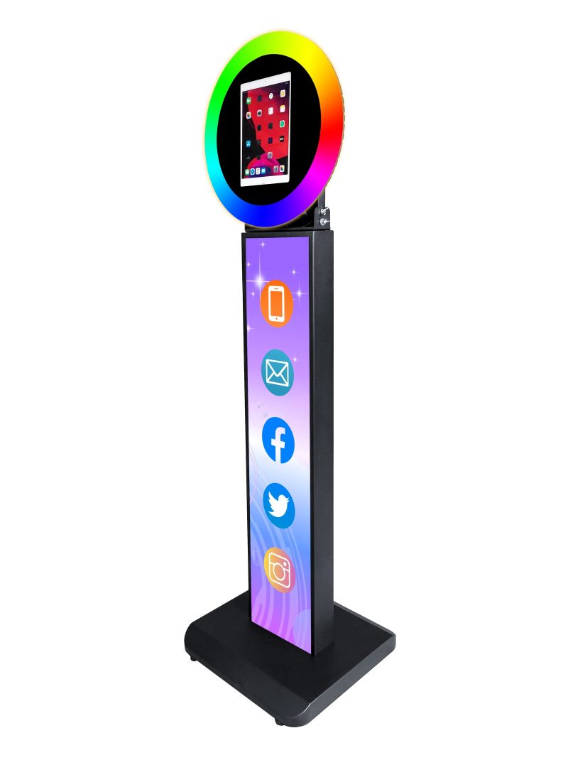 Portable 180 Degree Rotating Ring Light 10.2 inch Ipad Photo Booth Selfie for Celebration Party