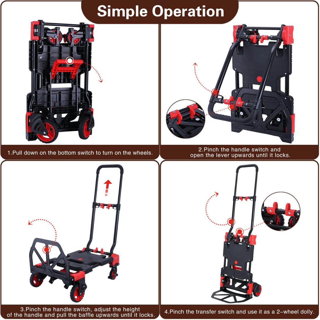 Truck Foldable Handtruck Hand Retractable - Image 5