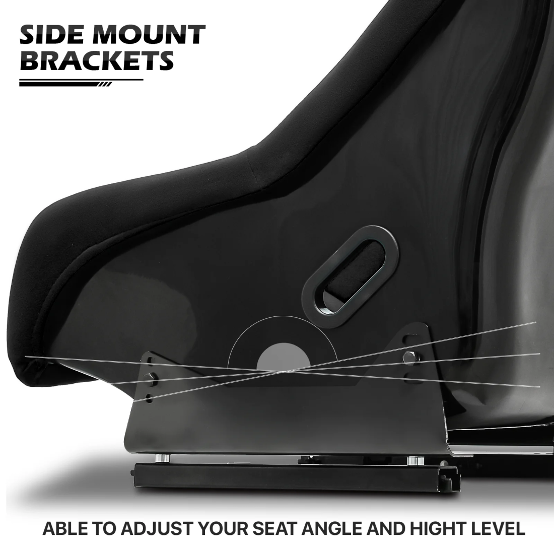 MoNiBloom Racing Bucket Seat, Racing Simulator Game Seat with Adjustable Slide, Racing Seat for Racing Simulator Cockpit Wheel Stand, Black - Image 11