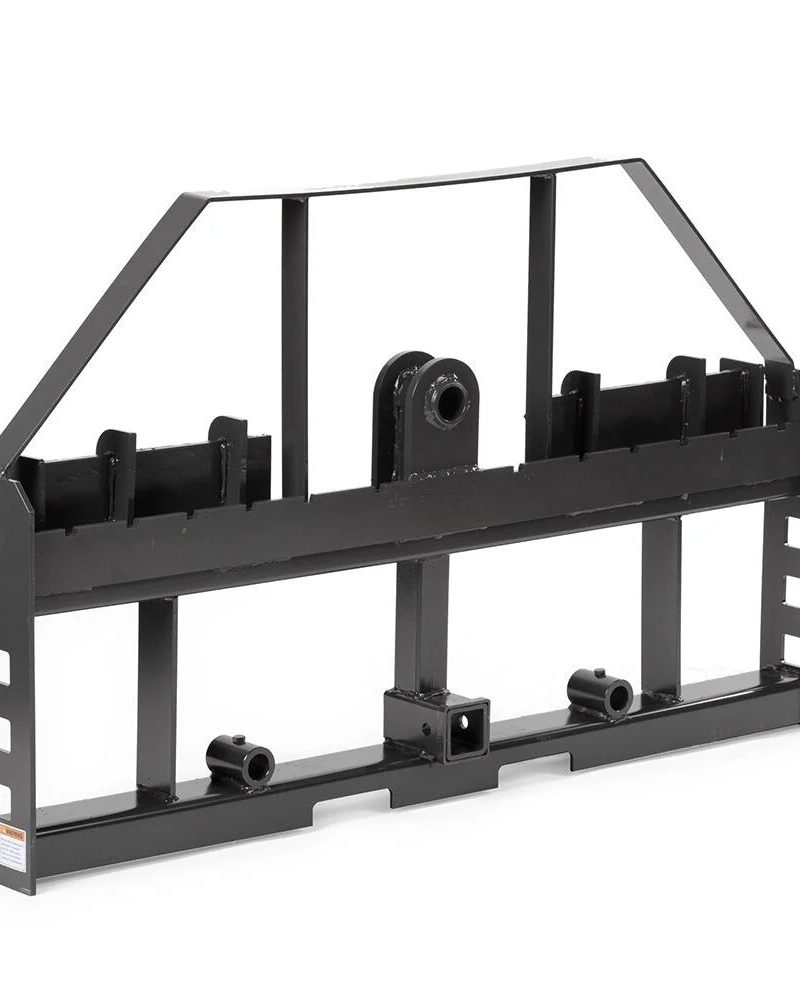 Titan Attachments Standard Series Pallet Fork Frame, Quick Tach Connection for Skid Steers, Tractors, Optional Pallet Fork Blades, Hay Spear Sleeves Included, 2" Receiver Hitch, Rated 4,000 LB