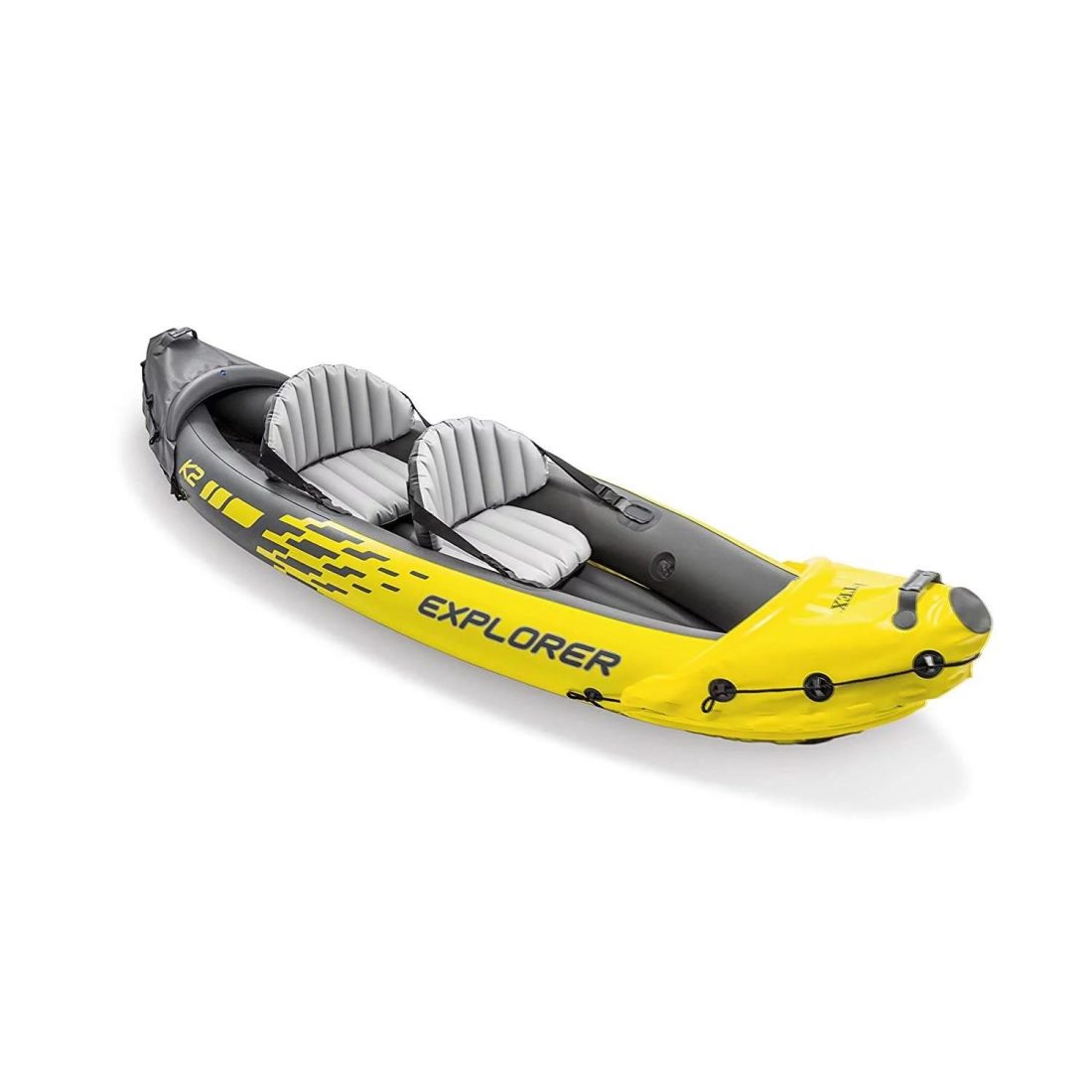 Intex 2 Person Vinyl Kayak w/ Oars & Pump & 2-Person K2 Kayak w/ Oars Air Pump - Image 12