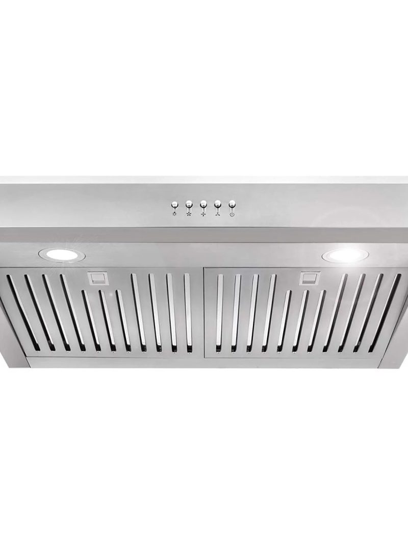 Cosmo UC30 30-Inch Under-Cabinet Range Hood and Over Stove Vent Light, Silver
