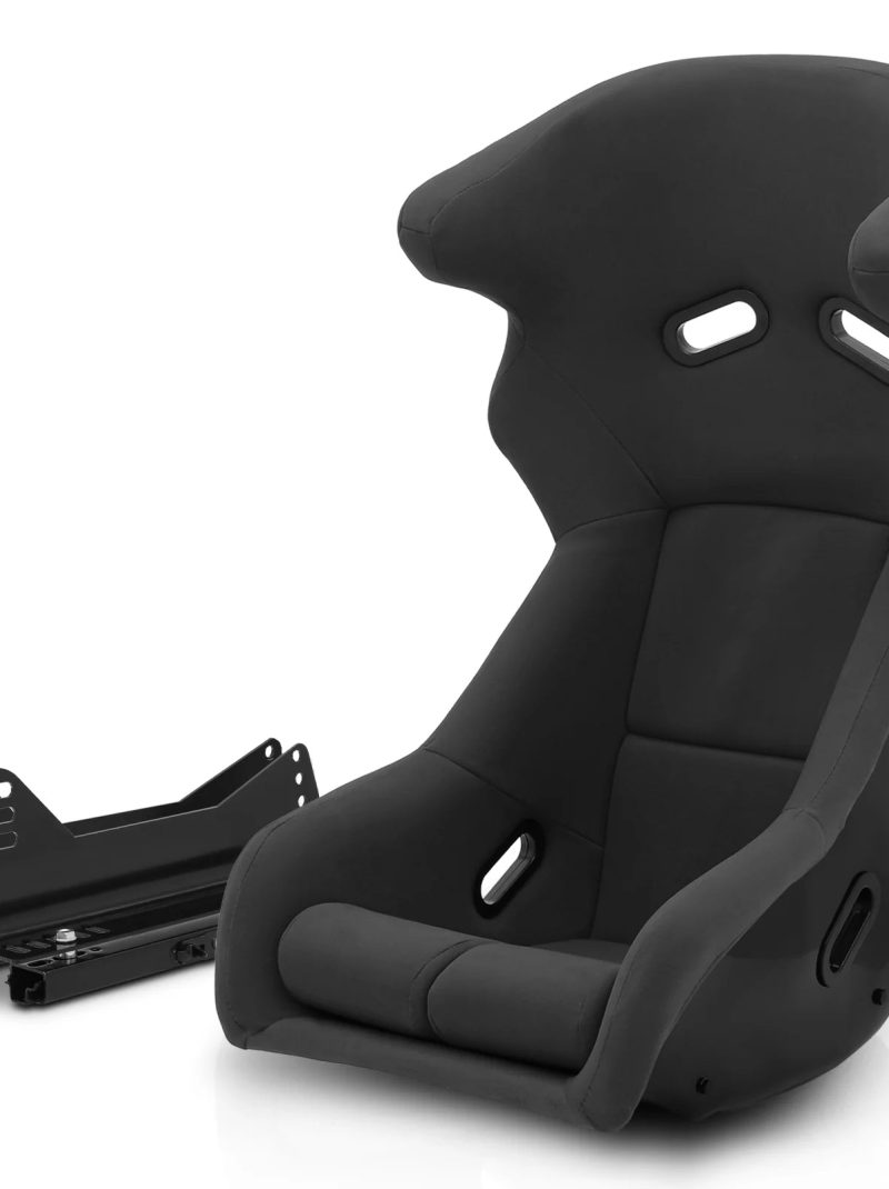 MoNiBloom Racing Bucket Seat, Racing Simulator Game Seat with Adjustable Slide, Racing Seat for Racing Simulator Cockpit Wheel Stand, Black