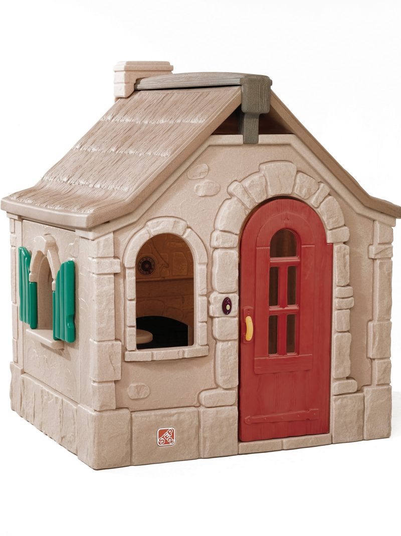 Step2 Naturally Playful Storybook Cottage Toddler Outdoor Playhouse for Kid, Brown
