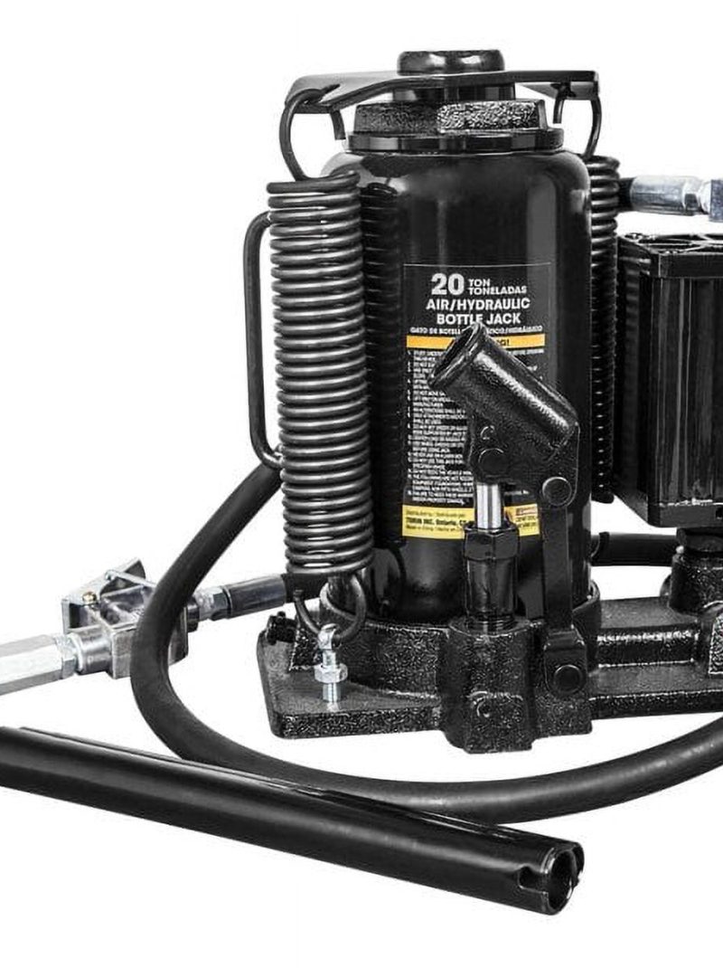 Torin 20 Ton Pneumatic Air Hydraulic Car Bottle Jack with Manual Hand Pump, Black, W9206B