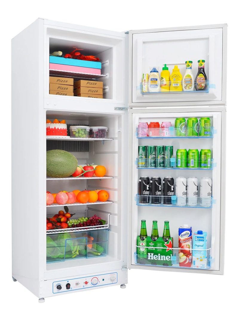 Smad 9.4 Cu ft 64 in*H Propane Refrigerator AC 110V Freezer Large Capacity Frigde Camper Motorhome