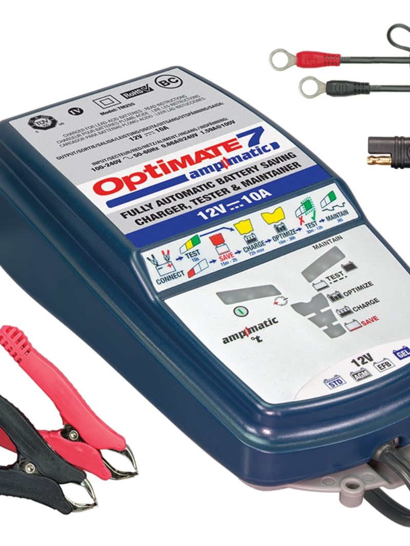 Tecmate OptiMate 7 Ampmatic 12V 10A Battery Saving Charger & Maintainer (TM-255)