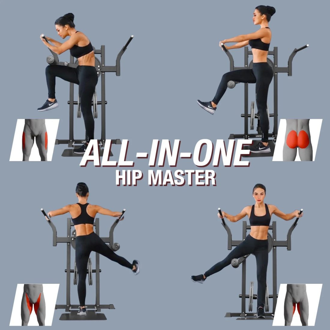 Syedee Leg Raise Machine, Adjustable Standing Hip Training Machine with 9 Height Setting,450lbs Capacity Plate Loaded for Hip Training and Home Gym Exercises - Image 7