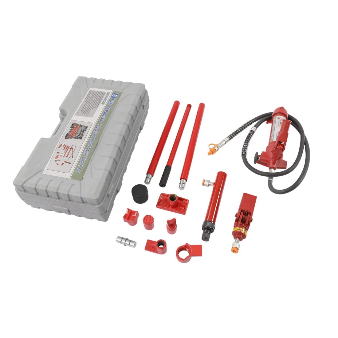 Miumaeov 4 Ton Porta Power Kit, 59 in Oil Hose Hydraulic Car Jack Ram 4.9 inch Lifting Height Autobody Frame Repair Power Tools for Truck Bed Unloader Farm Hydraulic Equipment Construction - Image 5