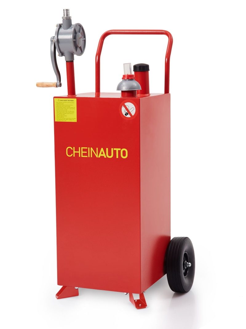 SAINSPEED 30 Gallon Gas Caddy, Portable Fuel Tank, Diesel Kerosene Storage Container for Car, Lawnmower, ATV, Boat, Motorcycle (Without Casters)