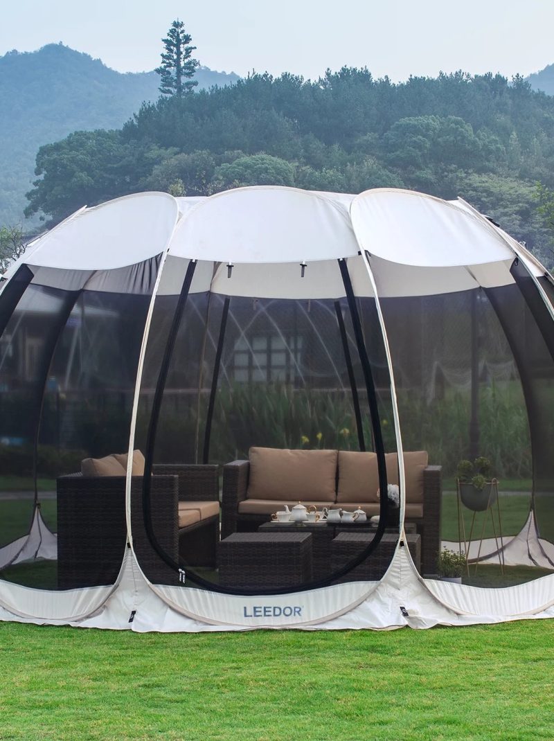 Screen House Tent Instant Room Outdoor Canopy 15x15 Gray