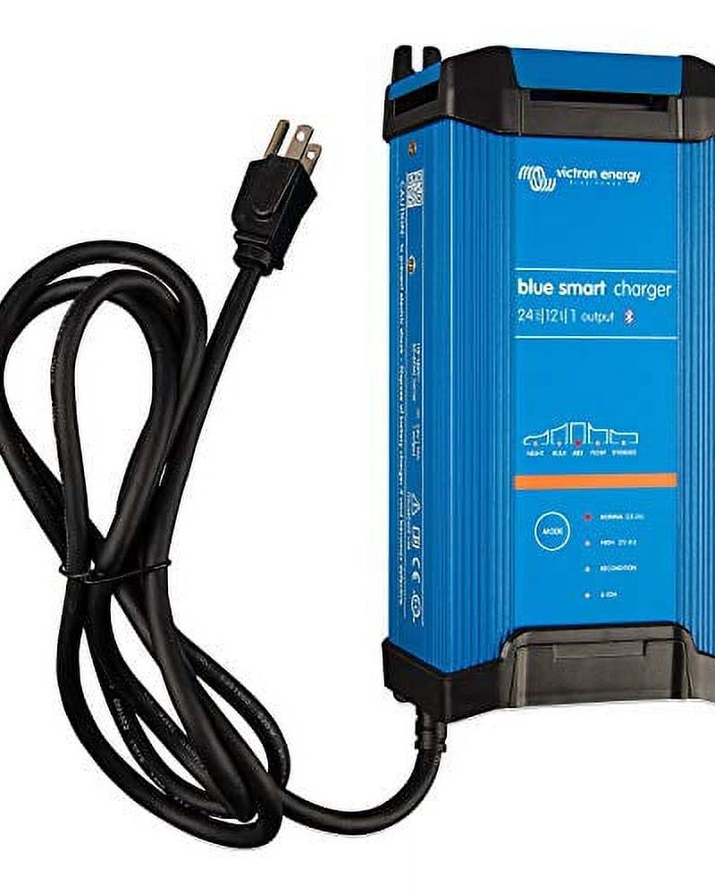 Victron Blue Smart IP22 24VDC 12A 1 Bank 120V Charger - Dry Mount