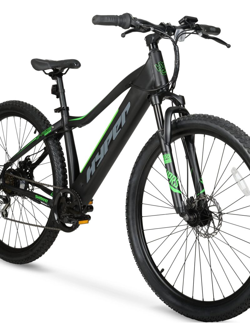 Hyper Bicycles 29" 36V Electric Mountain Bike for Adults, Pedal-Assist, 250W E-Bike Motor, Black