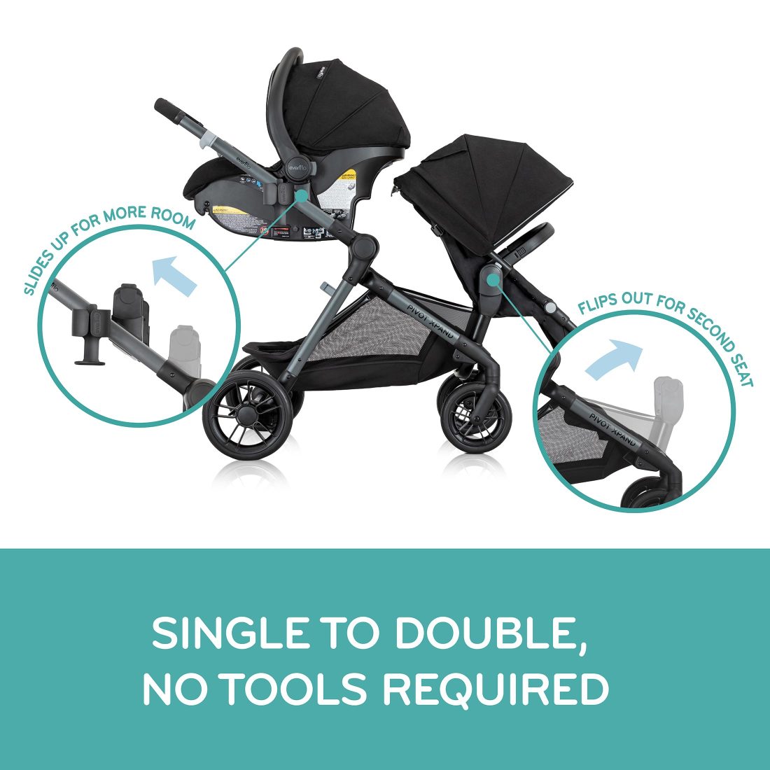 Evenflo Modular Travel LiteMax Anti Rebound - Image 7