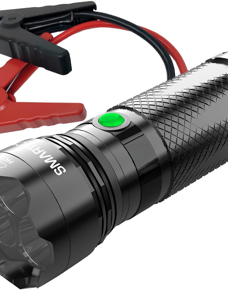 Smartech Ultratech-8000 8000 Lumen Rechargeable Flashlight with 10000 mAH Jump Starter and Power Bank