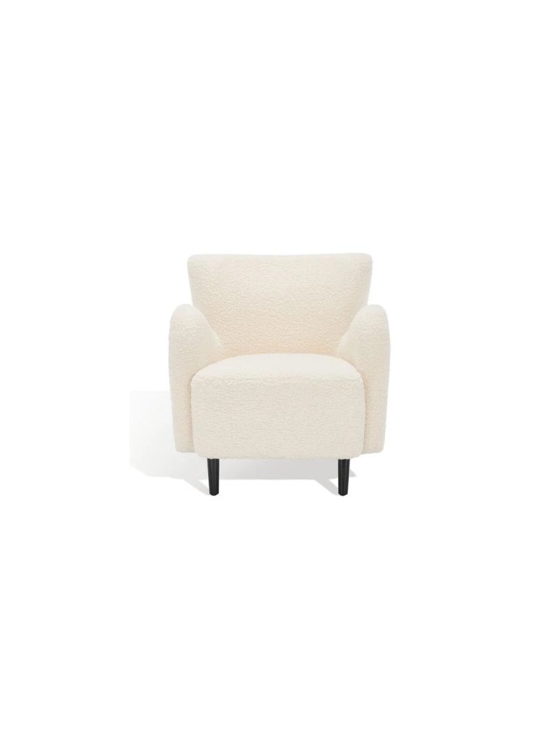 Safavieh Couture Rayanne Mosern Wingback Chair - 28" W x 34" D x 31" H Ivory