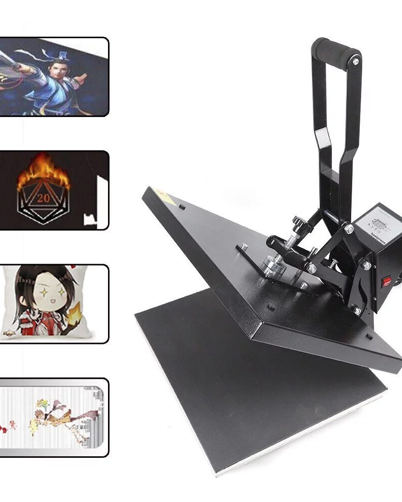 DENEST 16" x 20" Clamshell Heat Press Machine DIY T-shirt Sublimation Digital Transfer