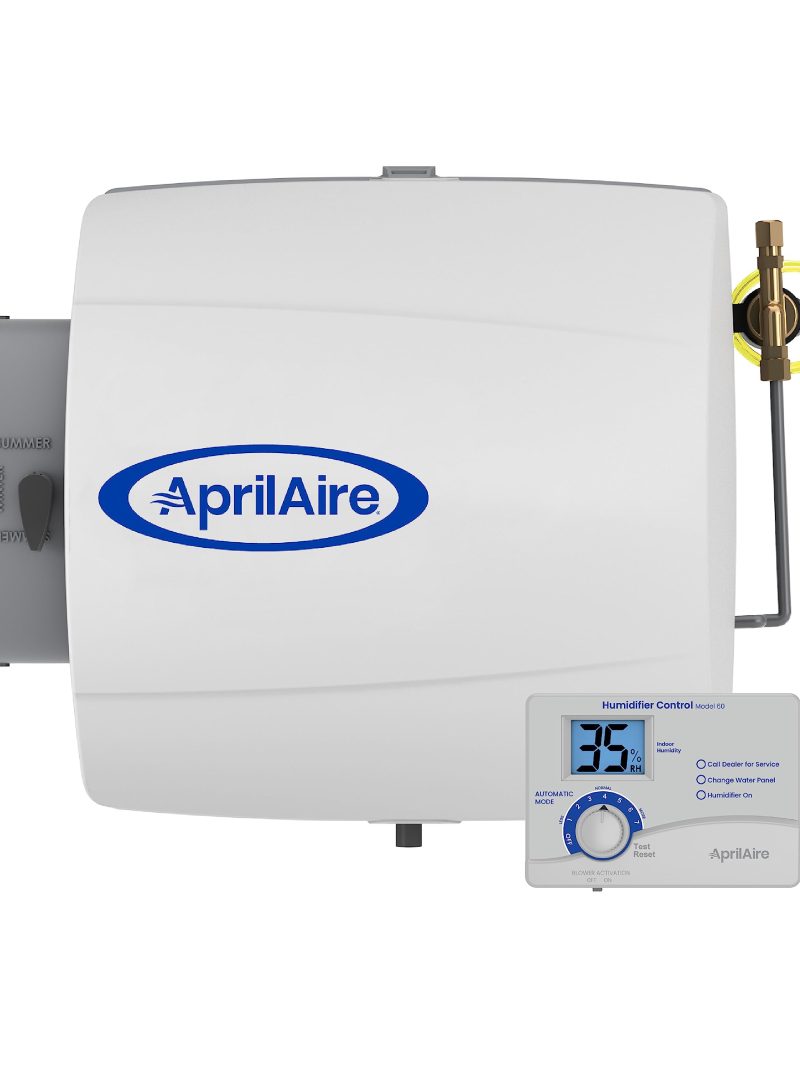 AprilAire 500 Whole-House Humidifier, Automatic Compact Furnace Humidifier, Large Capacity Whole-House Humidifier for Homes up to 3,600 Sq. Ft., White