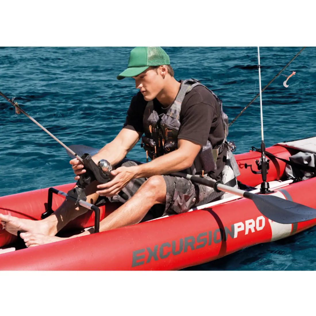 Intex 2 Person Vinyl Kayak w/ Oars & Pump & 2-Person K2 Kayak w/ Oars Air Pump - Image 5