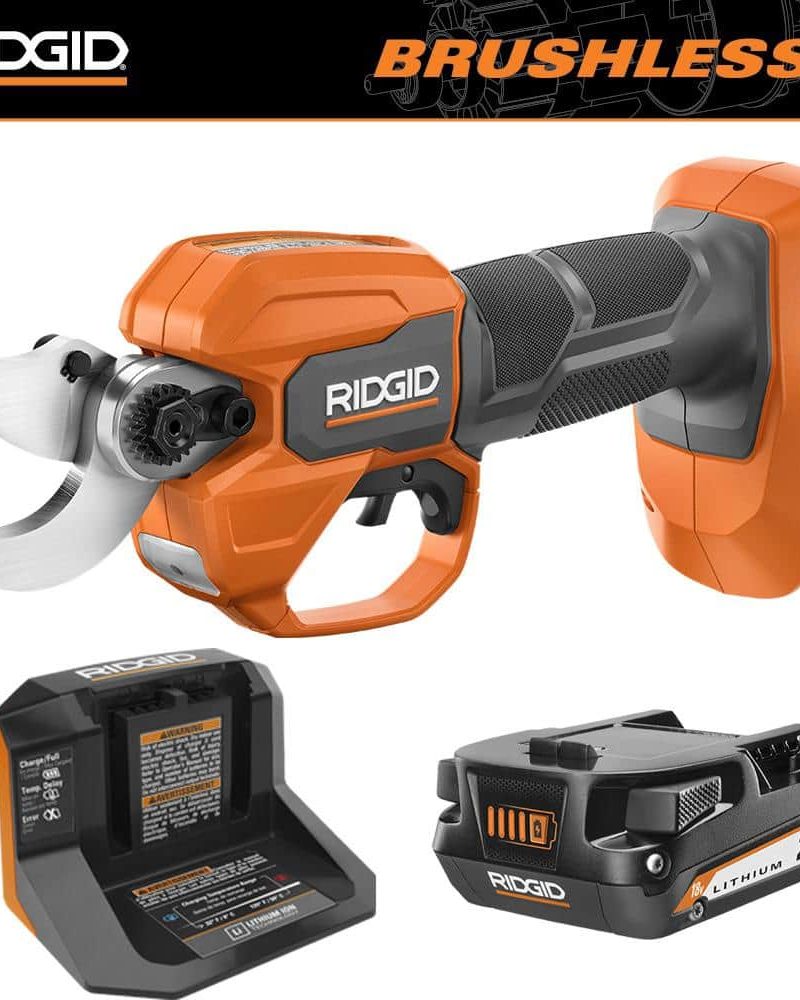 18V Brushless Cordless Battery Pruner with 2.0 Ah Battery and Charger R01301K