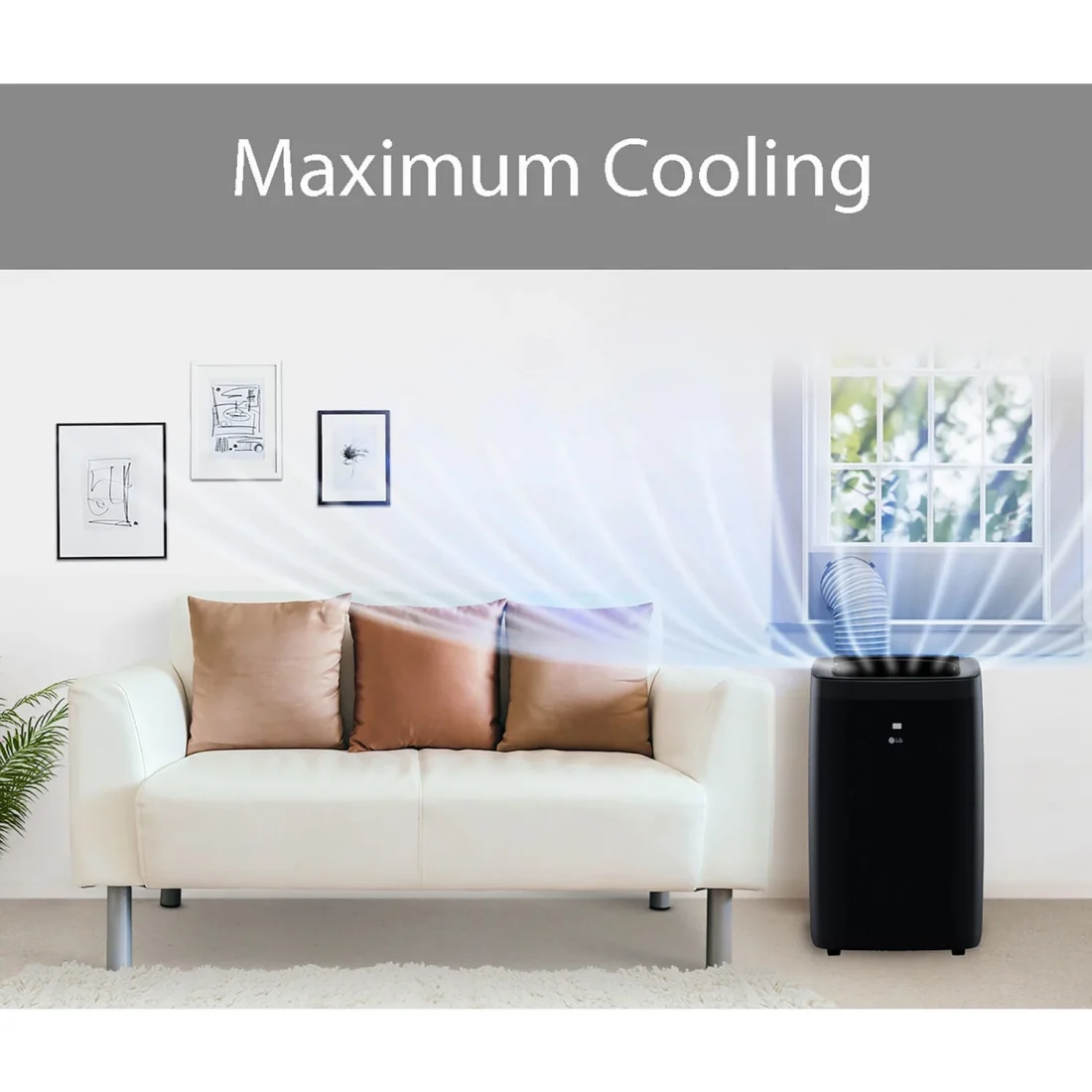 LG Electronics 8,000 BTU (12000 BTU ASHRAE) 350 Sq ft New Portable Air Conditioner, LP0821GSSM - Image 7