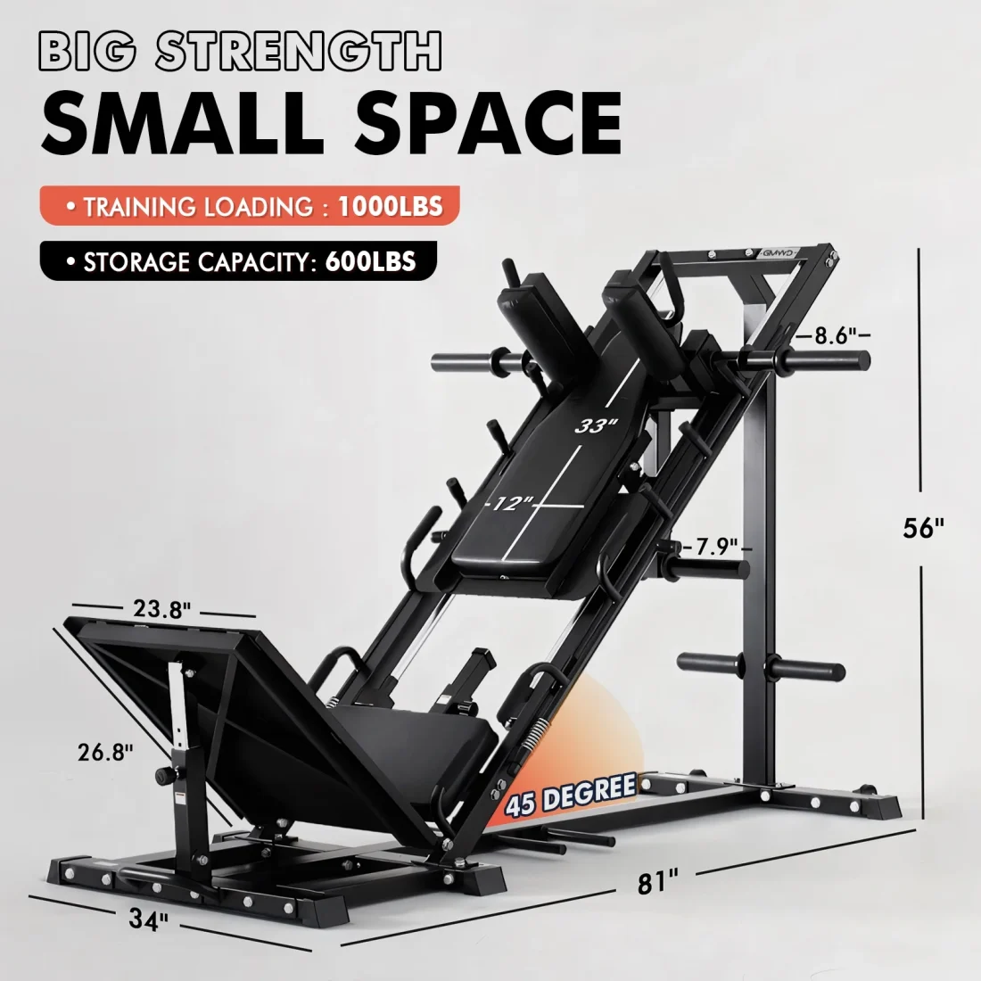 syedee Leg Press Hack Squat Machine, Leg Exercise Machine with Linear Bearing - Image 6