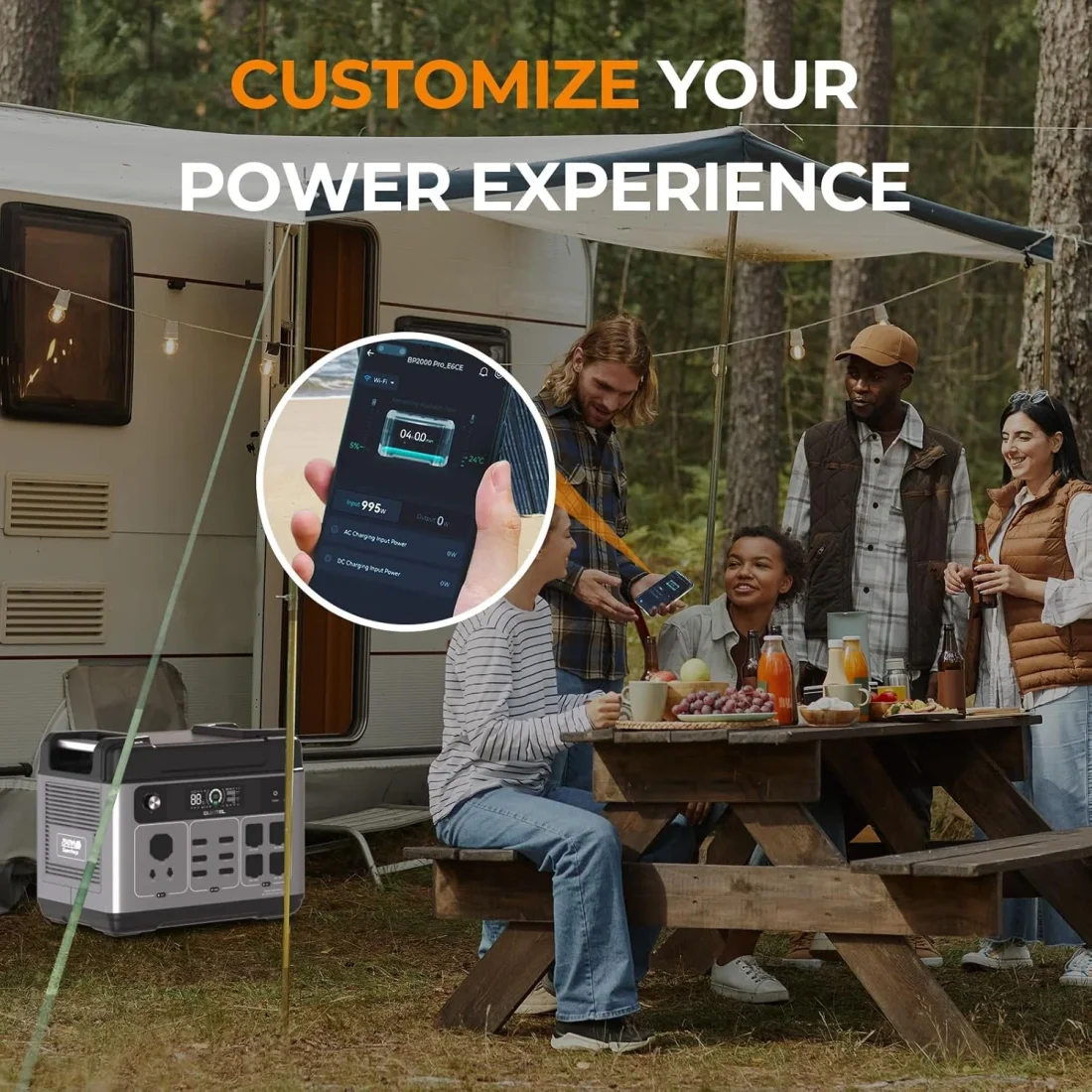 OUKITEL P2001 Plus 2400W Power Station with 200W Solar Panel, 2048Wh Solar Generator - Image 10