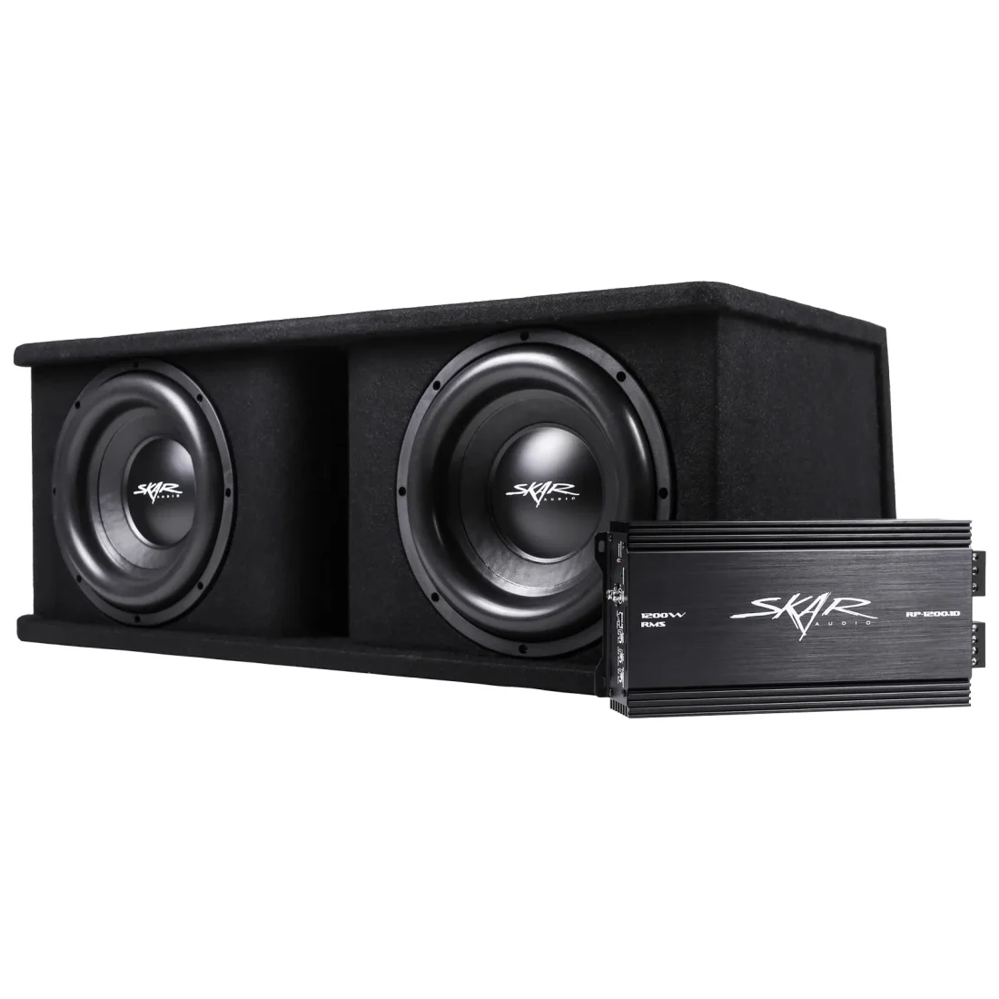 Unleash Thunderous Sound with the High-Impact Car Bass System – Skar Audio Dual 12′′ 2400W SDR Loaded Sub Box, Amplifier & Wiring Kit - Image 5