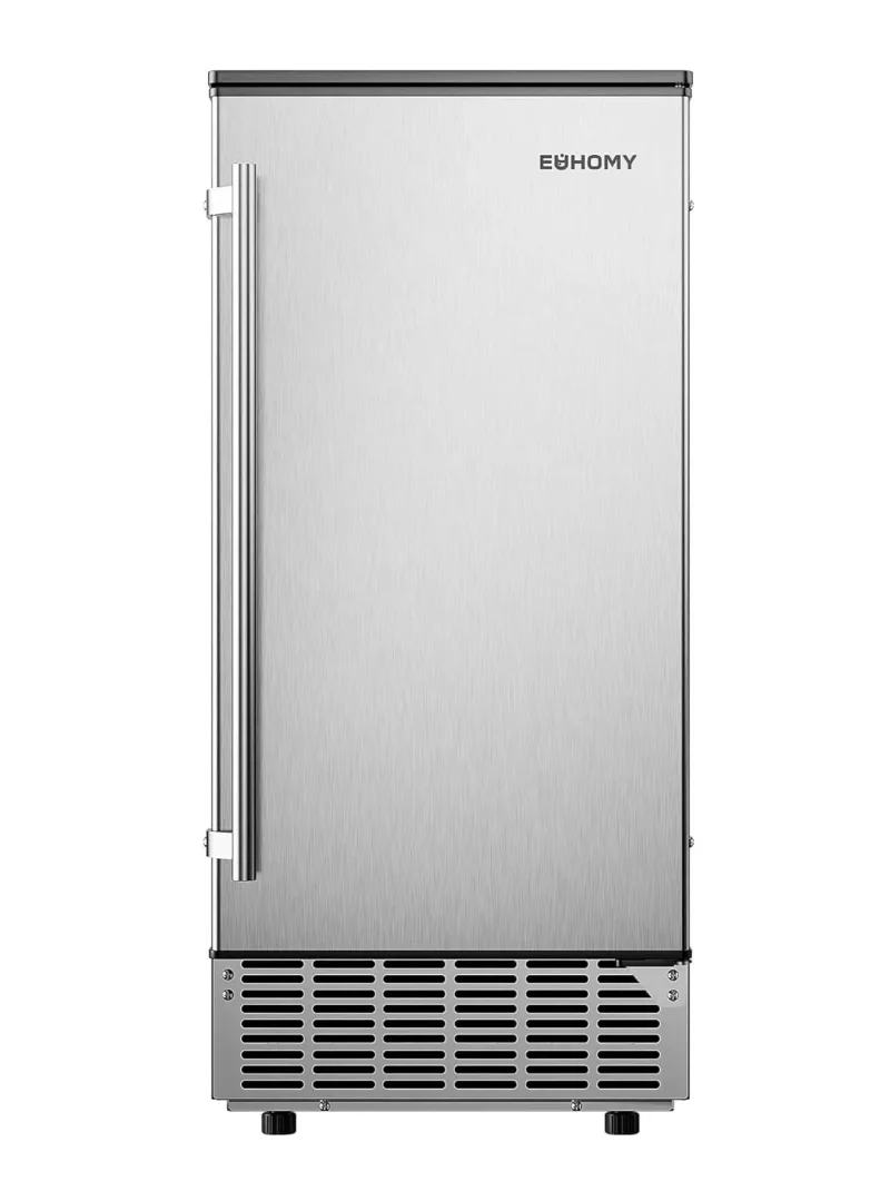 Built-In Commercial Ice Maker with Pump – High-Capacity 80 lbs/day, Auto Clean, LCD Control, Stainless Steel Ice Machine