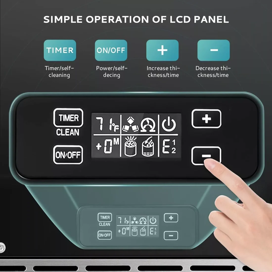 Built-In Commercial Ice Maker with Pump – High-Capacity 80 lbs/day, Auto Clean, LCD Control, Stainless Steel Ice Machine - Image 5