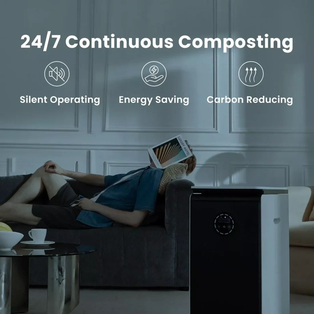 Revolutionary GEME 19L Electric Composter – Real Composting, Silent & Odorless, No Filter Replacement, 95% Waste Reduction - Image 5