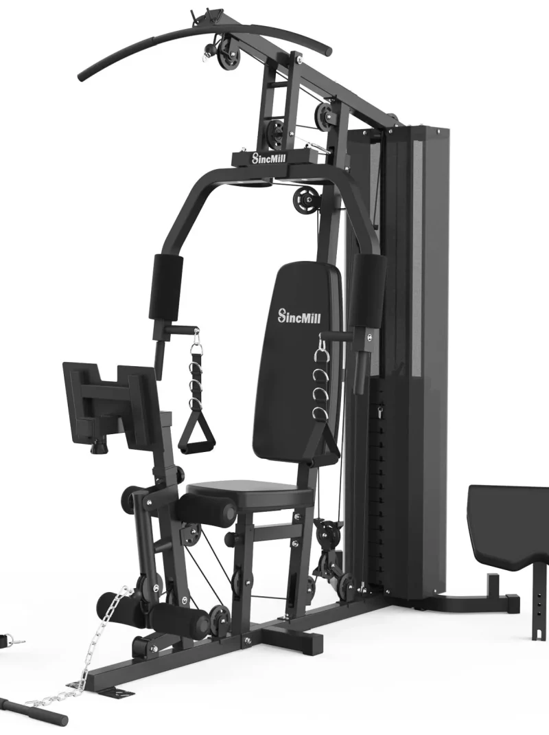 Full Body Home Gym System Exercise Equipment Weight Workout Station 148lbs