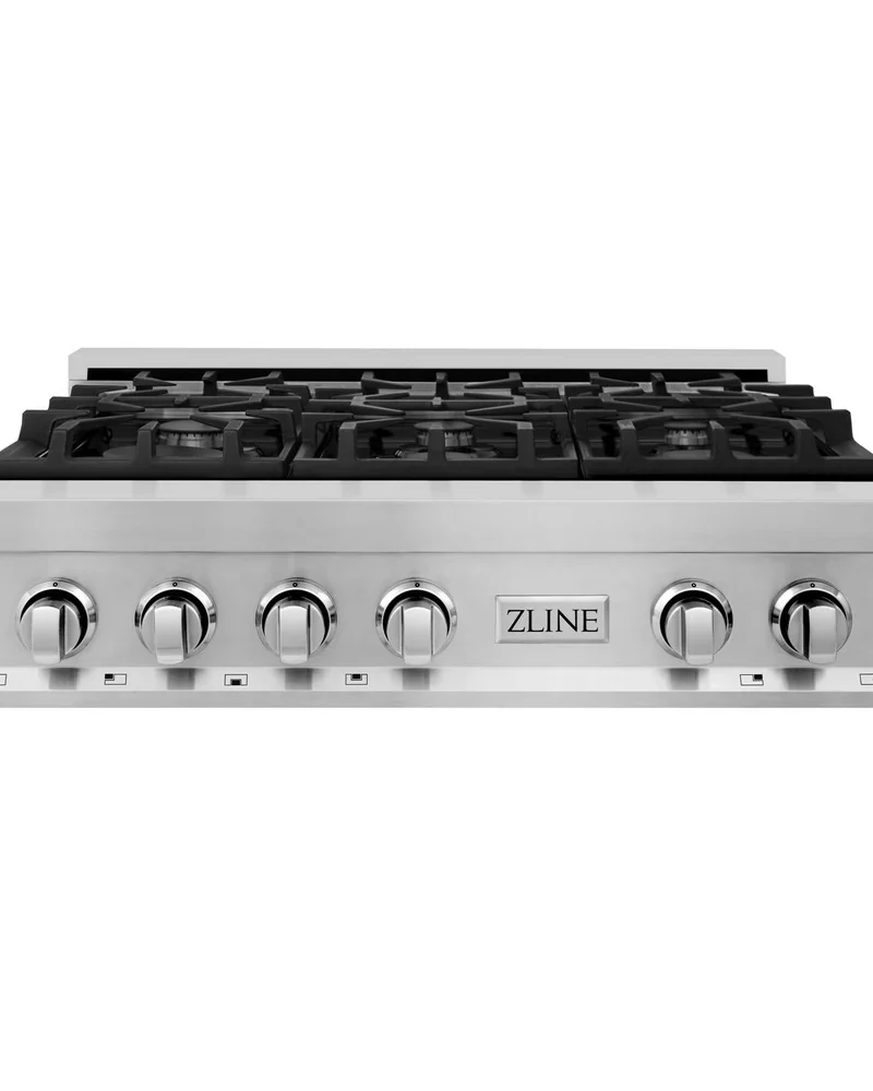 High Performance ZLINE 36-Inch 6-Burner Stainless Steel Gas Cooktop – Elevate Your Culinary Experience
