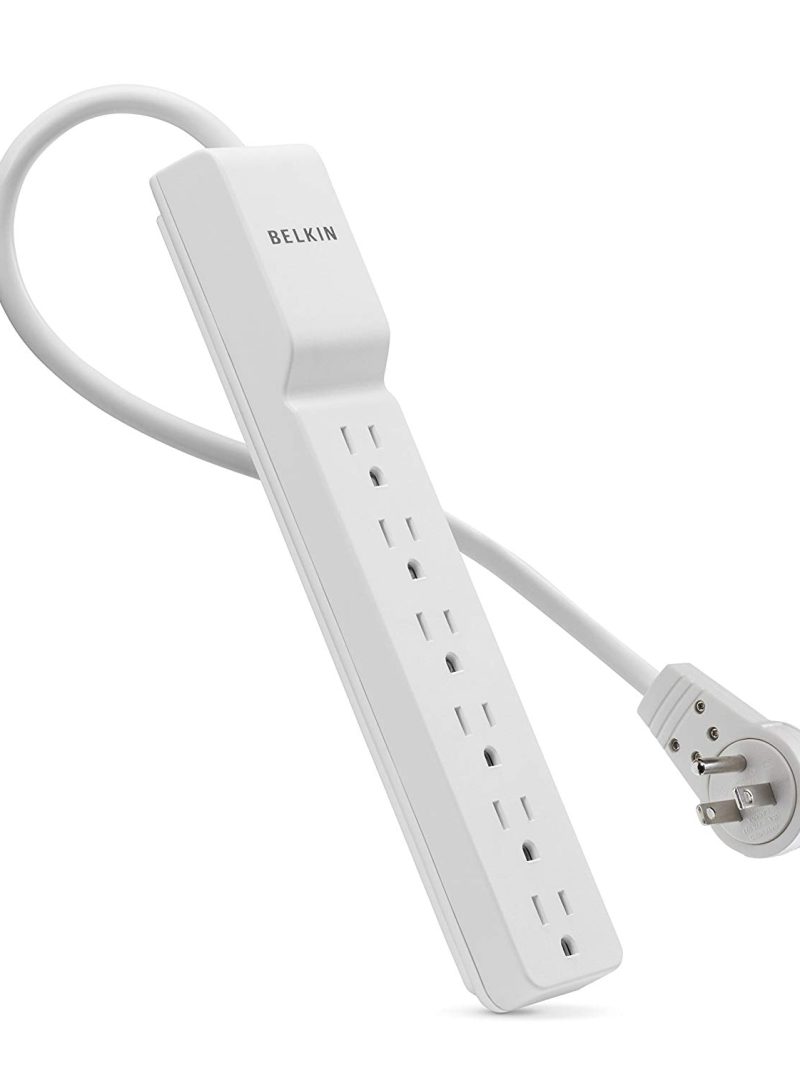 Belkin 6-Outlet Commercial Power Strip Surge Protector with 6-Foot Power Cord and Rotating Plug, 1080 Joules